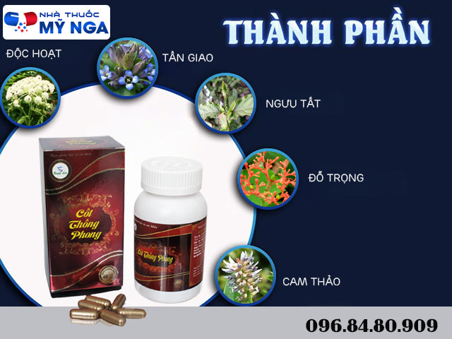 thành phần có trong sản phẩm cốt thống phong