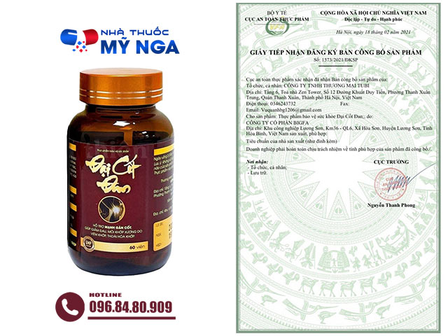 Chứng nhận sản phẩm Đại Cốt Đan