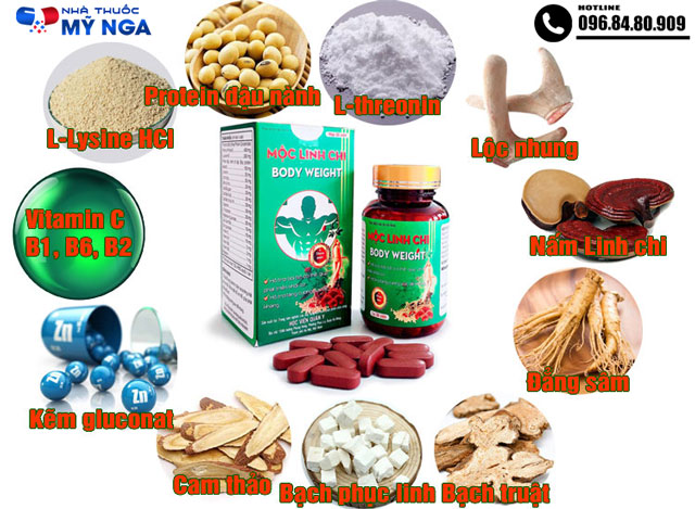 Thành phần của sản phẩm Mộc Linh Chi