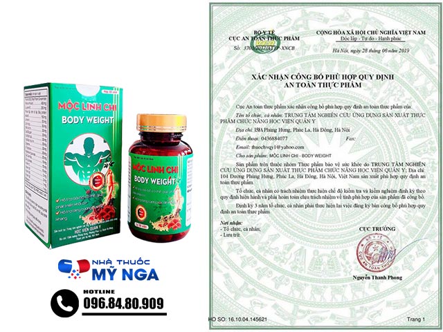 Chứng nhận sản phẩm Mộc Linh Chi