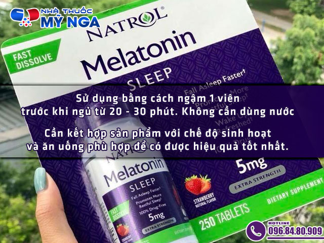 Hướng dẫn sử dụng sản phẩm Natrol Melatonin