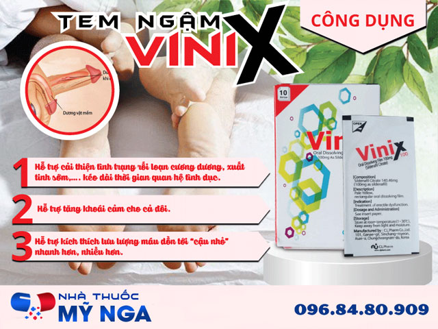 công dụng tem ngậm vinix