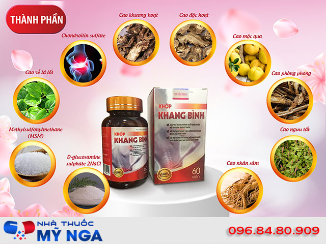 thành phần có trong sản phẩm khớp khang bình