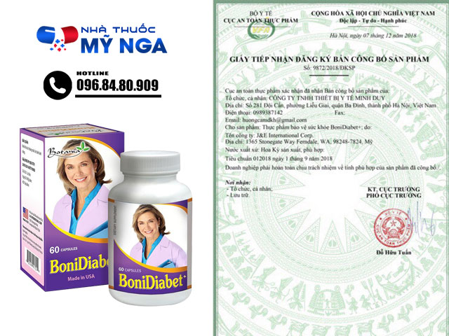 Giấy công bố BoniDiabet