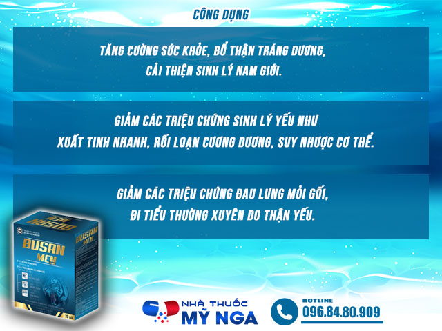 Công dụng của sản phẩm Busan Men Plus