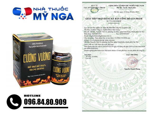 Giấy công bố sản phẩm Cường Vương