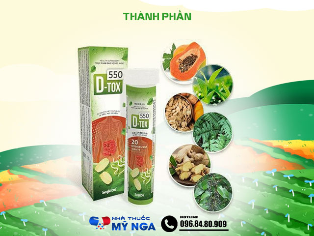 Thành phần của sản phẩm D-Tox 550