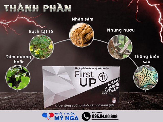 Thành phần của sản phẩm First Up 1h