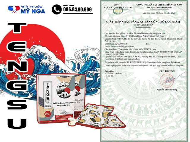 Giấy chứng nhận sản phẩm Kẹo ngậm Tengsu