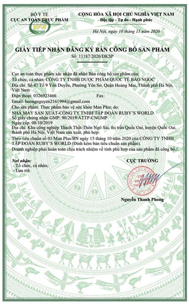 Giấy công bố Man Plus