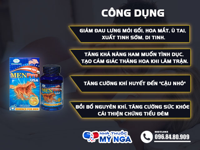 Công dụng của sản phẩm Menpro USA