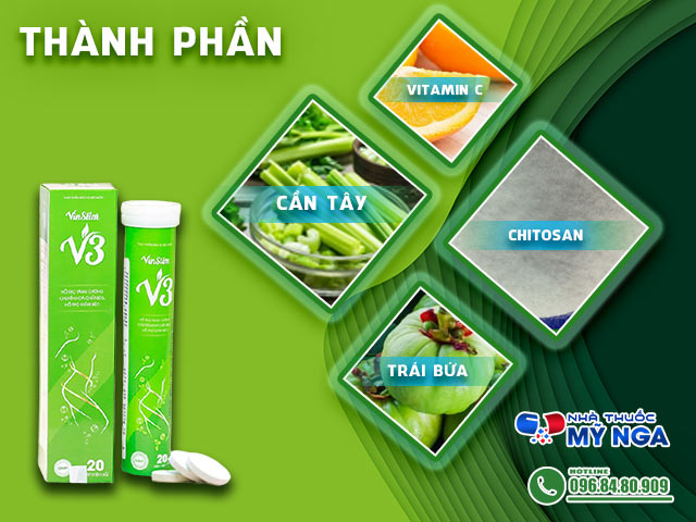 Thành phần của sản phẩm Vinslim v3