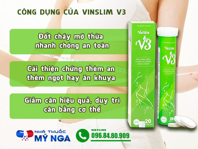 Công dụng của sản phẩm Vinslim v3