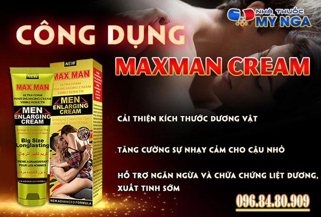 công dụng maxman cream