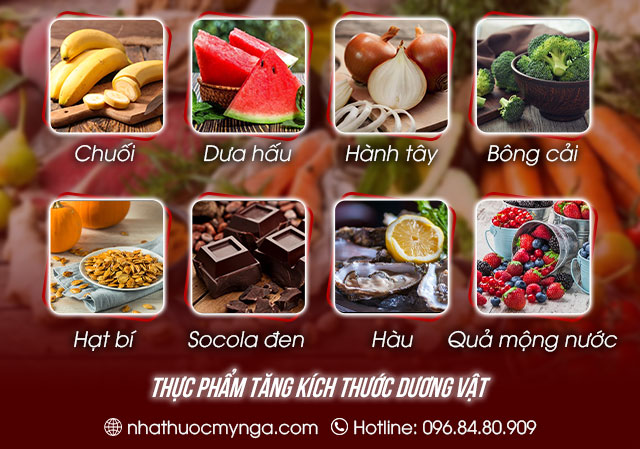 những thực phẩm giúp tăng kích thước cậu nhỏ