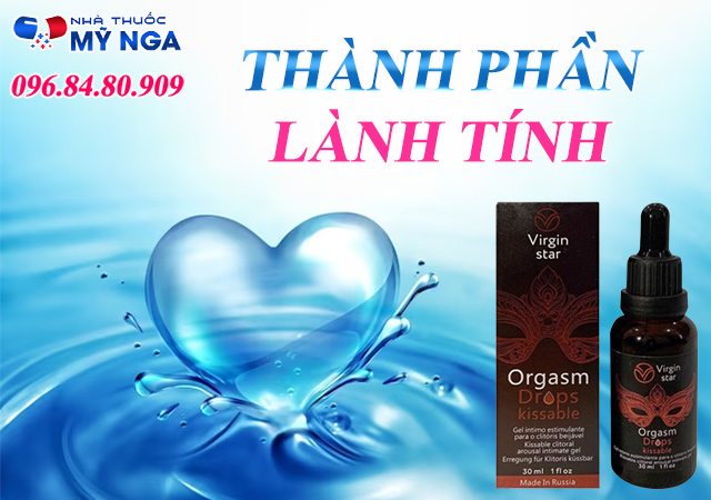 thành phần Virgin Star Orgasm Drops Kissable