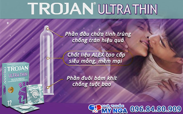 ưu điểm trojan ultra condoms - 12 pack