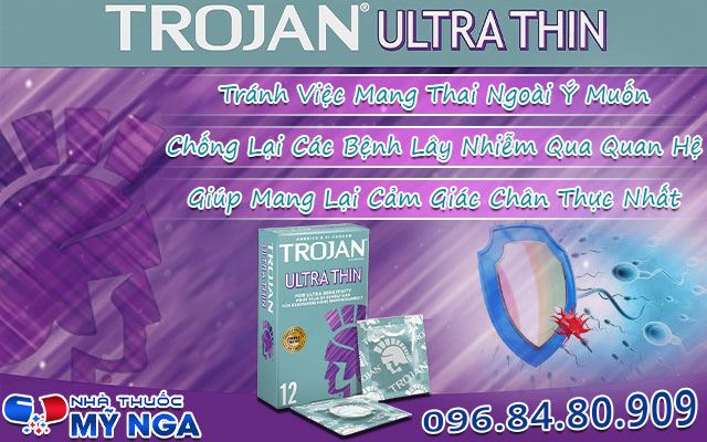 công dụng trojan ultra condoms - 12 pack