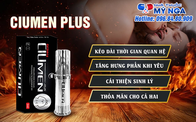 công dụng chai xịt chống xuất tinh sớm ciumen plus