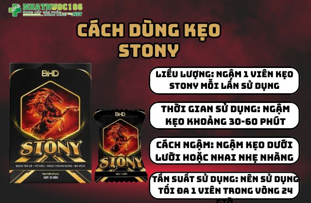 kẹo stony có tác dụng gì