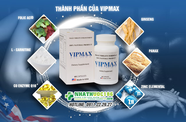 Thành phần của viên uống Vipmax