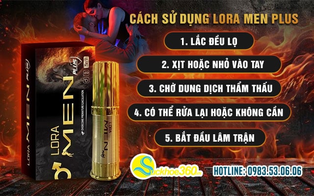 Cách dùng Lora Men hiệu quả cũng khá đơn giản: