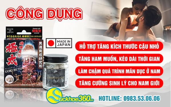 Công dụng nổi bật của viên uống Gokubuto Nhật Bản